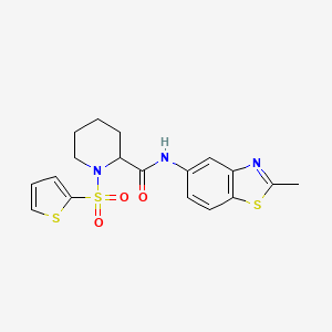 N-(2-methylbenzo[d]thiazol-5-yl)-1-(thiophen-2-ylsulfonyl)piperidine-2-carboxamide
