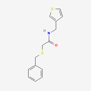 2-(benzylthio)-N-(thiophen-3-ylmethyl)acetamide