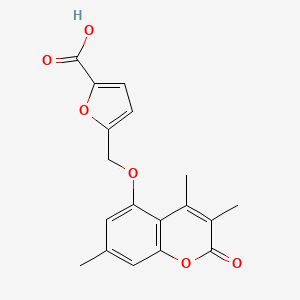 5-{[(3,4,7-trimethyl-2-oxo-2H-chromen-5-yl)oxy]methyl}-2-furoic acid