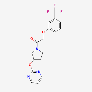 1-(3-(Pyrimidin-2-yloxy)pyrrolidin-1-yl)-2-(3-(trifluoromethyl)phenoxy)ethanone