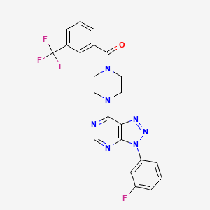 (4-(3-(3-fluorophenyl)-3H-[1,2,3]triazolo[4,5-d]pyrimidin-7-yl)piperazin-1-yl)(3-(trifluoromethyl)phenyl)methanone