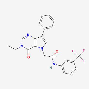 2-(3-ethyl-4-oxo-7-phenyl-3,4-dihydro-5H-pyrrolo[3,2-d]pyrimidin-5-yl)-N-[3-(trifluoromethyl)phenyl]acetamide