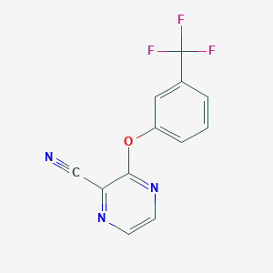 3-[3-(Trifluoromethyl)phenoxy]pyrazine-2-carbonitrile
