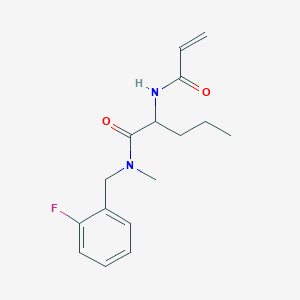 molecular formula C16H21FN2O2 B2449354 N-[(2-Fluorophenyl)methyl]-N-methyl-2-(prop-2-enoylamino)pentanamide CAS No. 2411193-30-9