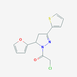 2-Chloro-1-(5-furan-2-yl-3-thiophen-2-yl-4,5-dihydro-pyrazol-1-yl)-ethanone