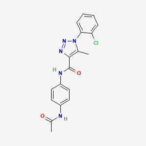 molecular formula C18H16ClN5O2 B2449384 N-(4-乙酰氨基苯基)-1-(2-氯苯基)-5-甲基-噁二唑-4-羧酰胺 CAS No. 878734-94-2
