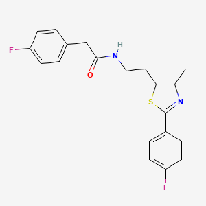 2-(4-fluorophenyl)-N-[2-[2-(4-fluorophenyl)-4-methyl-1,3-thiazol-5-yl]ethyl]acetamide