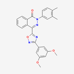 molecular formula C26H22N4O4 B2449393 4-[3-(3,5-dimethoxyphenyl)-1,2,4-oxadiazol-5-yl]-2-(3,4-dimethylphenyl)phthalazin-1(2H)-one CAS No. 1291832-10-4