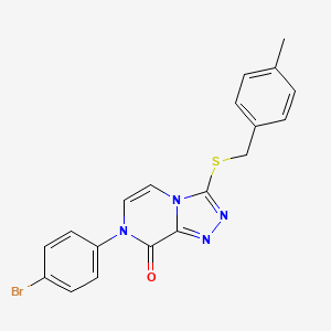 molecular formula C19H15BrN4OS B2449395 7-(4-bromophenyl)-3-((4-methylbenzyl)thio)-[1,2,4]triazolo[4,3-a]pyrazin-8(7H)-one CAS No. 1242857-95-9
