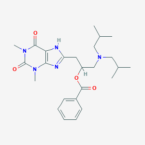 molecular formula C25H35N5O4 B024494 Diisobutylaminobenzoyloxypropyl theophylline CAS No. 102367-57-7