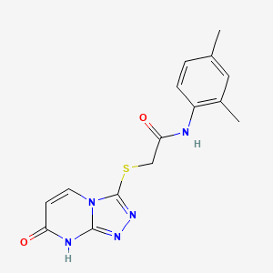 molecular formula C15H15N5O2S B2449442 N-(2,4-dimethylphenyl)-2-((7-oxo-7,8-dihydro-[1,2,4]triazolo[4,3-a]pyrimidin-3-yl)thio)acetamide CAS No. 877638-00-1