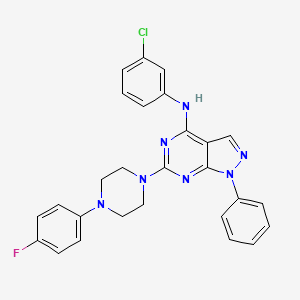 B2449445 N-(3-chlorophenyl)-6-[4-(4-fluorophenyl)piperazin-1-yl]-1-phenyl-1H-pyrazolo[3,4-d]pyrimidin-4-amine CAS No. 946297-03-6