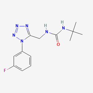 1-(tert-butyl)-3-((1-(3-fluorophenyl)-1H-tetrazol-5-yl)methyl)urea