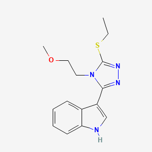 3-(5-(ethylthio)-4-(2-methoxyethyl)-4H-1,2,4-triazol-3-yl)-1H-indole