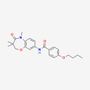 4-butoxy-N-(3,3,5-trimethyl-4-oxo-2,3,4,5-tetrahydrobenzo[b][1,4]oxazepin-8-yl)benzamide