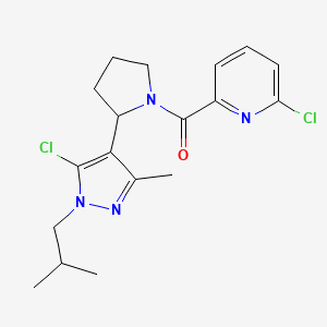 2-chloro-6-{2-[5-chloro-3-methyl-1-(2-methylpropyl)-1H-pyrazol-4-yl]pyrrolidine-1-carbonyl}pyridine