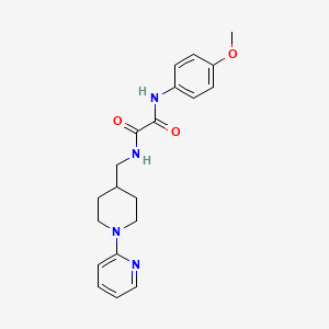 molecular formula C20H24N4O3 B2449475 N'-(4-methoxyphenyl)-N-{[1-(pyridin-2-yl)piperidin-4-yl]methyl}ethanediamide CAS No. 1235329-66-4