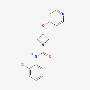 molecular formula C15H14ClN3O2 B2449484 N-(2-chlorophenyl)-3-(pyridin-4-yloxy)azetidine-1-carboxamide CAS No. 2380097-66-3