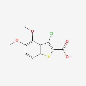 molecular formula C12H11ClO4S B2449492 Methyl 3-chloro-4,5-dimethoxybenzo[b]thiophene-2-carboxylate CAS No. 1171455-34-7