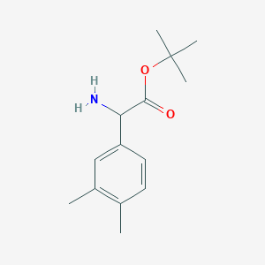 molecular formula C14H21NO2 B2449495 Tert-butyl 2-amino-2-(3,4-dimethylphenyl)acetate CAS No. 2248260-33-3