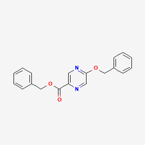 molecular formula C19H16N2O3 B2449502 Benzyl 5-(benzyloxy)pyrazine-2-carboxylate CAS No. 1803586-85-7