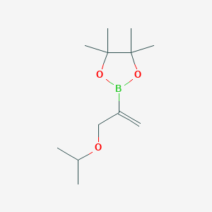 molecular formula C12H23BO3 B2449513 2-(3-Isopropoxyprop-1-en-2-yl)-4,4,5,5-tetramethyl-1,3,2-dioxaborolane CAS No. 2246782-87-4