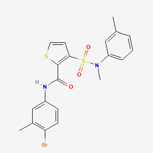 molecular formula C20H19BrN2O3S2 B2449516 N-(4-bromo-3-methylphenyl)-3-[methyl(3-methylphenyl)sulfamoyl]thiophene-2-carboxamide CAS No. 1207015-23-3