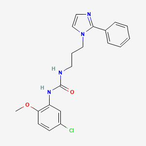 molecular formula C20H21ClN4O2 B2449547 1-(5-chloro-2-methoxyphenyl)-3-(3-(2-phenyl-1H-imidazol-1-yl)propyl)urea CAS No. 1421462-01-2