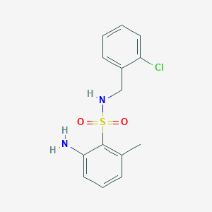 2-amino-N-[(2-chlorophenyl)methyl]-6-methylbenzene-1-sulfonamide