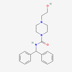 molecular formula C20H25N3O2 B2449567 N-benzhydryl-4-(2-hydroxyethyl)piperazine-1-carboxamide CAS No. 712324-68-0