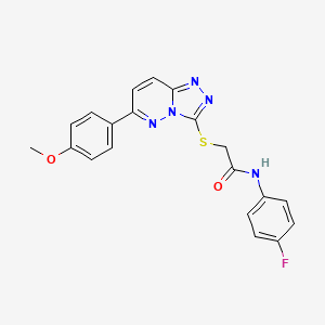 N-(4-fluorophenyl)-2-[[6-(4-methoxyphenyl)-[1,2,4]triazolo[4,3-b]pyridazin-3-yl]sulfanyl]acetamide