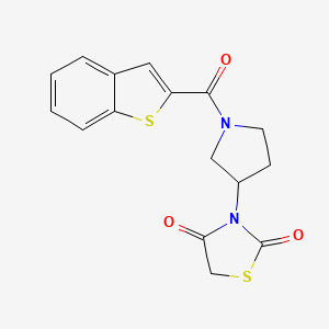 3-(1-(Benzo[b]thiophene-2-carbonyl)pyrrolidin-3-yl)thiazolidine-2,4-dione