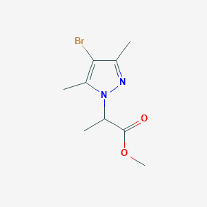 methyl 2-(4-bromo-3,5-dimethyl-1H-pyrazol-1-yl)propanoate