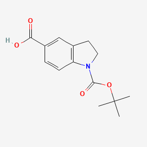 1-[(tert-butoxy)carbonyl]-2,3-dihydro-1H-indole-5-carboxylic acid