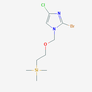 molecular formula C9H16BrClN2OSi B2449623 2-bromo-4-chloro-1-((2-(trimethylsilyl)ethoxy)methyl)-1H-imidazole CAS No. 2200238-98-6