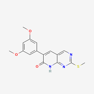 molecular formula C16H15N3O3S B2449665 6-(3,5-dimethoxyphenyl)-2-(methylthio)pyrido[2,3-d]pyrimidin-7(8H)-one CAS No. 1628795-45-8