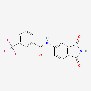 molecular formula C16H9F3N2O3 B2449707 N-(1,3-dioxo-2,3-dihydro-1H-isoindol-5-yl)-3-(trifluoromethyl)benzamide CAS No. 683235-46-3