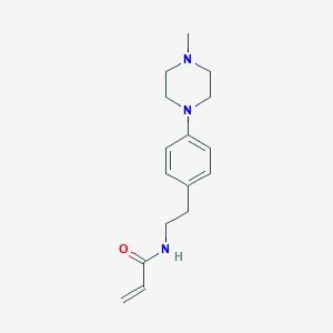 molecular formula C16H23N3O B2449716 N-[2-[4-(4-Methylpiperazin-1-yl)phenyl]ethyl]prop-2-enamide CAS No. 2411314-66-2