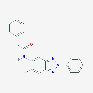 molecular formula C21H18N4O B244974 N-(6-METHYL-2-PHENYL-1,2,3-BENZOTRIAZOL-5-YL)-2-PHENYLACETAMIDE 