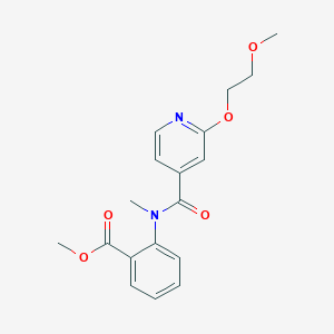 molecular formula C18H20N2O5 B2449747 methyl 2-(2-(2-methoxyethoxy)-N-methylisonicotinamido)benzoate CAS No. 2034300-77-9