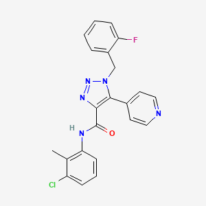 molecular formula C22H17ClFN5O B2449753 N-(3-chloro-2-methylphenyl)-1-[(2-fluorophenyl)methyl]-5-(pyridin-4-yl)-1H-1,2,3-triazole-4-carboxamide CAS No. 1790196-37-0