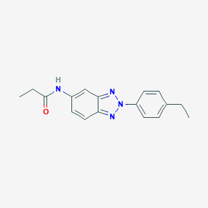 molecular formula C17H18N4O B244976 N-[2-(4-ethylphenyl)-2H-1,2,3-benzotriazol-5-yl]propanamide 