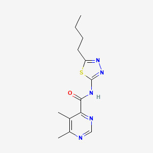 molecular formula C13H17N5OS B2449778 N-(5-Butyl-1,3,4-thiadiazol-2-yl)-5,6-dimethylpyrimidine-4-carboxamide CAS No. 2415566-08-2