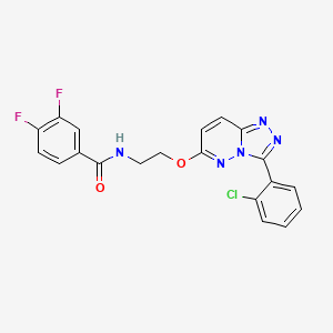 N-(2-((3-(2-chlorophenyl)-[1,2,4]triazolo[4,3-b]pyridazin-6-yl)oxy)ethyl)-3,4-difluorobenzamide