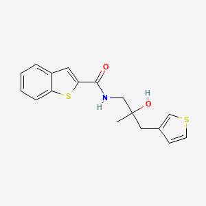 N-[2-hydroxy-2-methyl-3-(thiophen-3-yl)propyl]-1-benzothiophene-2-carboxamide