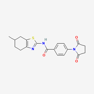 4-(2,5-dioxopyrrolidin-1-yl)-N-(6-methyl-4,5,6,7-tetrahydrobenzo[d]thiazol-2-yl)benzamide