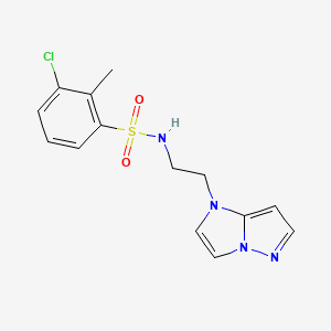 N-(2-(1H-imidazo[1,2-b]pyrazol-1-yl)ethyl)-3-chloro-2-methylbenzenesulfonamide