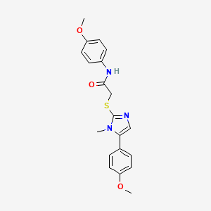 N-(4-methoxyphenyl)-2-((5-(4-methoxyphenyl)-1-methyl-1H-imidazol-2-yl)thio)acetamide