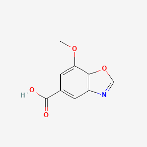molecular formula C9H7NO4 B2449809 7-Methoxy-1,3-benzoxazole-5-carboxylic acid CAS No. 1384895-52-6