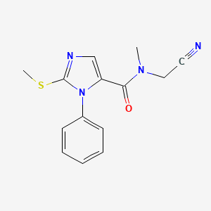 N-(cyanomethyl)-N-methyl-2-(methylsulfanyl)-1-phenyl-1H-imidazole-5-carboxamide